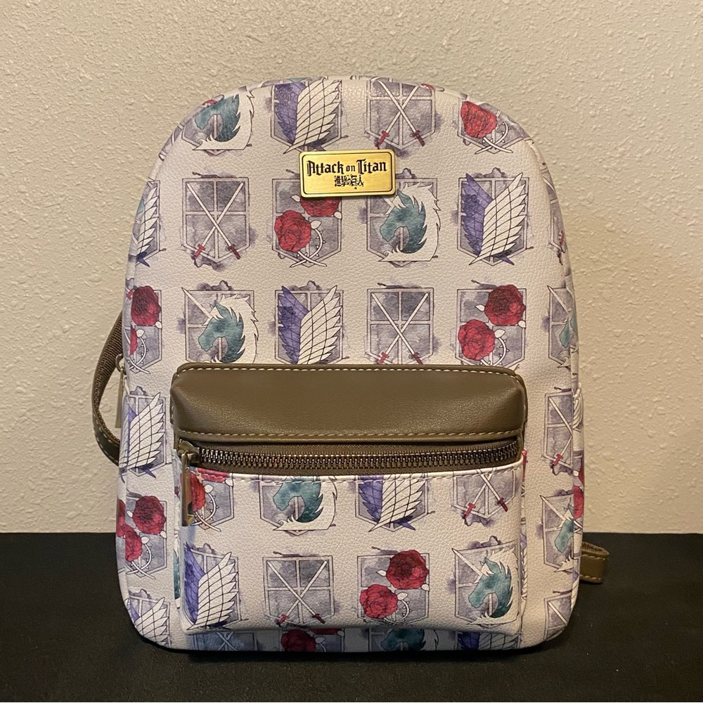Attack On Titan Regiment Crests Mini Backpack NWT